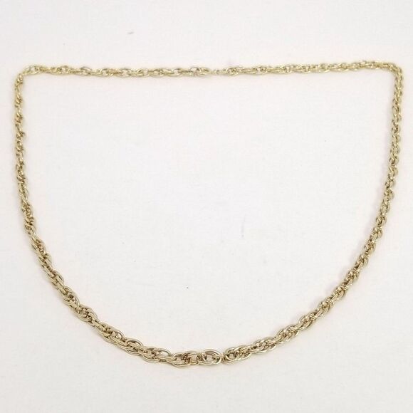 Vintage Long Gold Tone Chain Necklace, Simple Minimal Nice Length, Estate - Picture 5 of 5